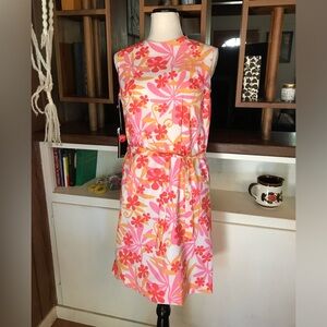 Fritzi Of California 1960's Vintage Floral Sleeveless Dress NWT